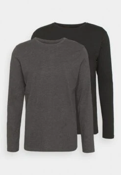 Pier One 2 Pack - Longsleeve - Dark Grey/Black -Pier One Verkoopwinkel 007c88127656457c8f19869283e98031