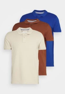 Pier One 3 Pack - Poloshirt - Dark Blue/Brown/Beige -Pier One Verkoopwinkel 038a83fac8454865a35c3aa6f3f46e80