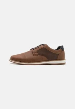 Pier One Sportieve Veterschoenen - Cognac