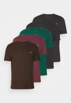 Pier One 5 Pack - T-Shirt Basic - Bordeaux/Dark Green/Dark Blue -Pier One Verkoopwinkel 695ee0a9459c4064b966a3f795bf7133
