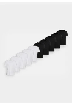 Pier One 10 Pack - T-Shirt Basic - White/Black -Pier One Verkoopwinkel a47858ffbc3a4fd8908751110de7e4fb