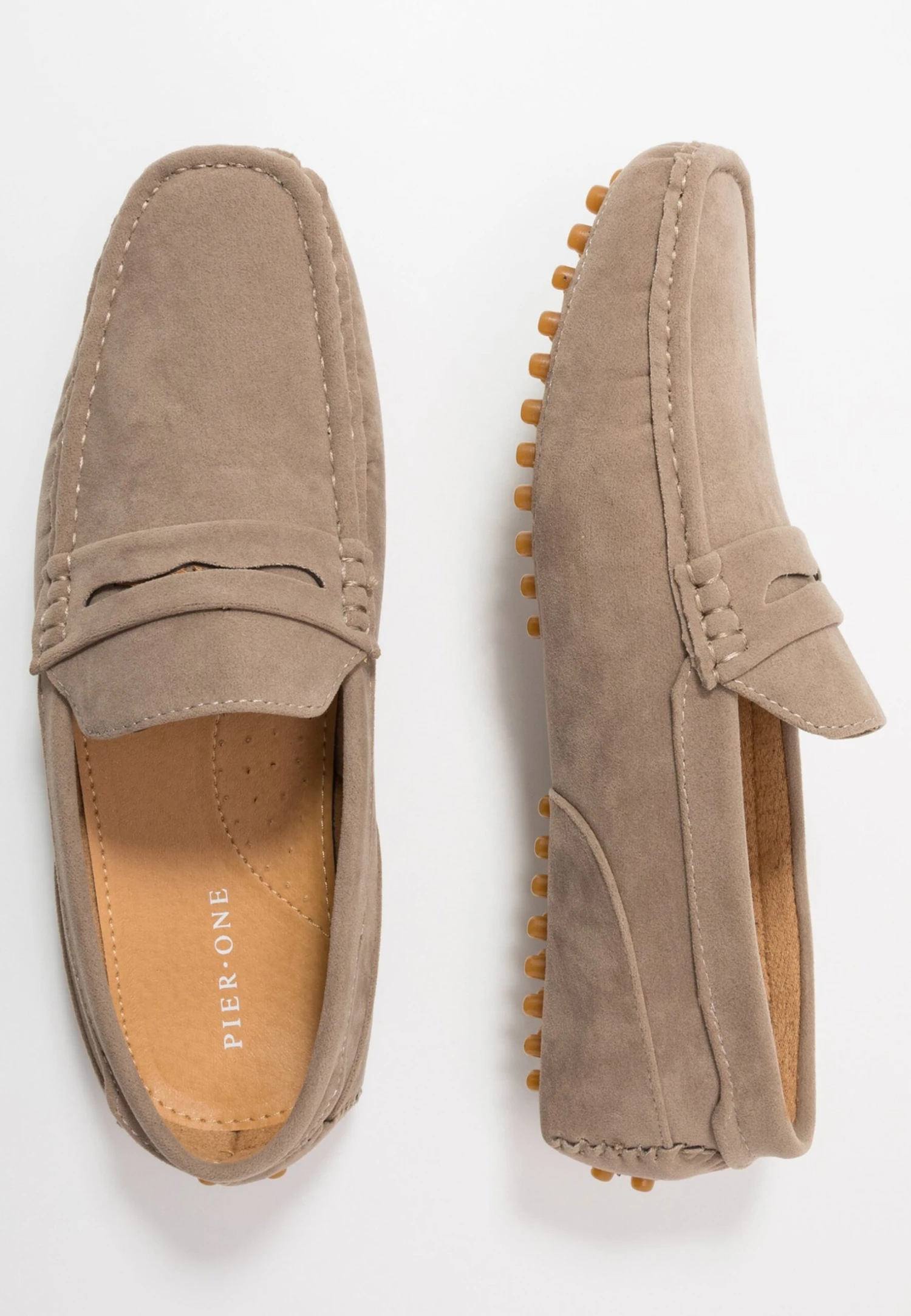 Pier One Unisex - Mocassins - Taupe 2 Pier One Unisex - Mocassins - Taupe - Afbeelding 2