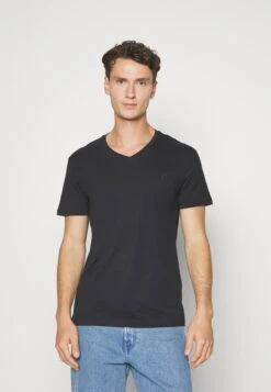 Pier One V Neck Bird Tonal 3 Pack - T-Shirt Basic - Light Brown/White/Dark Blue -Pier One Verkoopwinkel e08d0778ecd941aa94fa4e322df34f7c